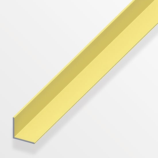 ALFER - Cornière égale aluminium anodisé laiton 10x10mmx1m - large
