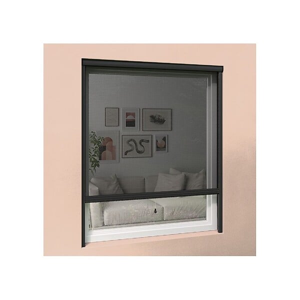 VOLET-MOUSTIQUAIRE - PACK ECO de 2 moustiquaires alu H145 cm x L130 cm Gris - large