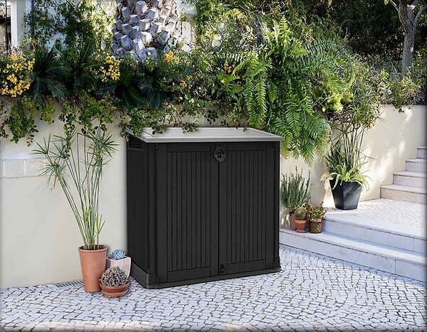 KETER - Coffre multifonctions - Resine - Noir sans vernis - 880L - large