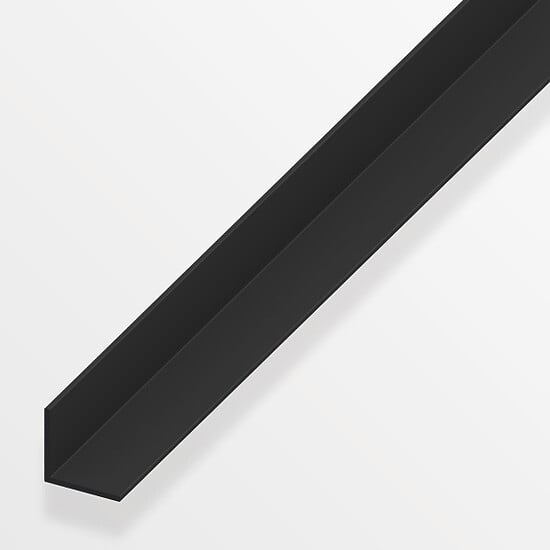 ALFER - Cornière égale PVC noir 20x20mmx1m - large