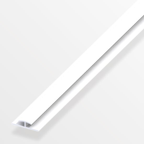 ALFER - Profilé en H 4x25mm PVC blanc 1m - large