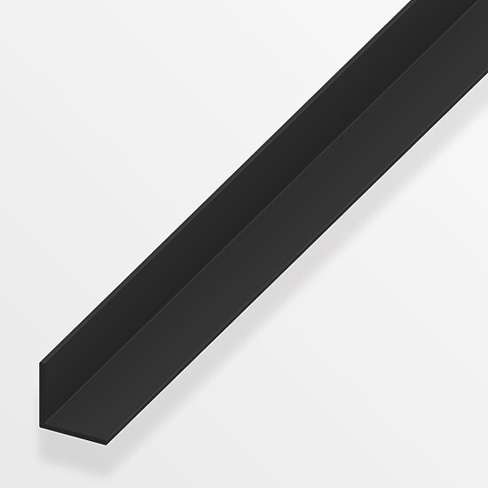 ALFER - Cornière égale PVC noir 20x20mmx2m - large