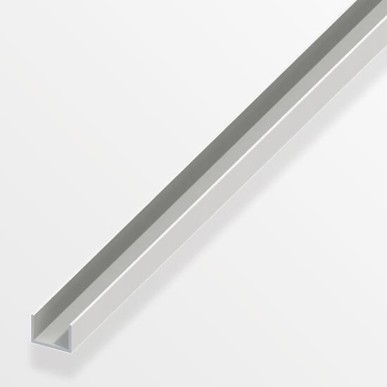 ALFER - U profilé 10x18mm intérieur 6mm PVC blanc 2m - large