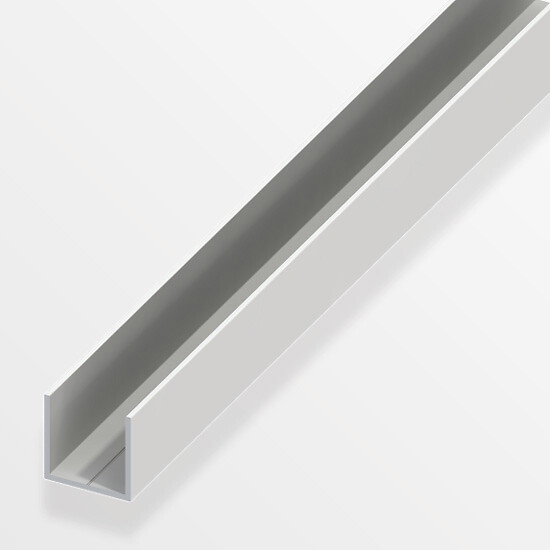 ALFER - U carré 11.5mm PVC blanc 2.5m - large