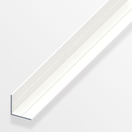 ALFER - Cornière égale aluminium epoxy blanc brillant filmé 19.5mmx1m - large