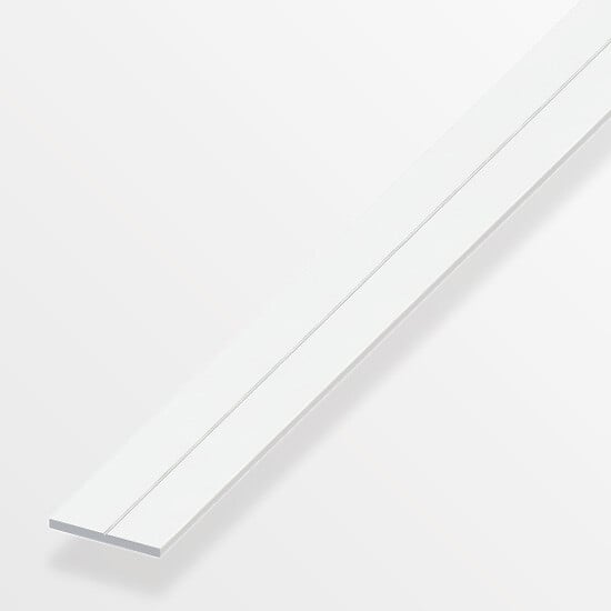 ALFER - Plat 19.5mm PVC blanc 1m - large