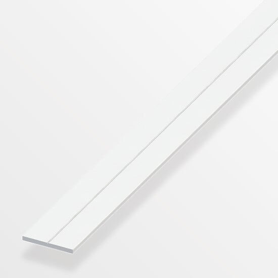 ALFER - Plat 35.5mm PVC blanc 1m - large