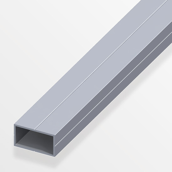 ALFER - Tube rectangulaire pour M16 19.5x35.5mm aluminium brut 2.5m - large