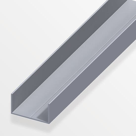 ALFER - U rectangulaire 11.5x19.5mm aluminium brut 1m - large