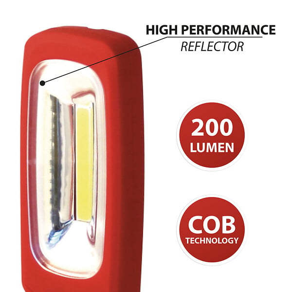 VELAMP - Lumière de travail COB LED avec aimant et crochet - large