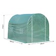 OUTSUNNY - Serre de jardin tunnel surface sol 6 m² 3L x 2l x 2,10H m châssis tubulaire renforcé porte zippée 4 fenêtres enroulables vert - vignette