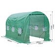 OUTSUNNY - Serre de jardin tunnel 7m² 3,5L x 2l x 2H m châssis tubulaire acier galvanisé renforcé 6 fenêtres 1 portes vert - vignette