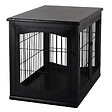 PAWHUT - Cage pour chien animaux cage en bois MDF classe E1 3 portes verrouillables max. 30 Kg dim. 81L x 58l x 66H cm noir - vignette