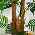 OUTSUNNY - Palmier artificiel hauteur 1,2 m arbre artificiel tronc branches lichen feuilles grand réalisme pot inclus - vignette