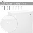 KLEANKIN - Armoire à pharmacie 2 étagères 3 niveaux verrouillable dim. 40L x 18l x 60H cm 2 clés métal blanc - vignette