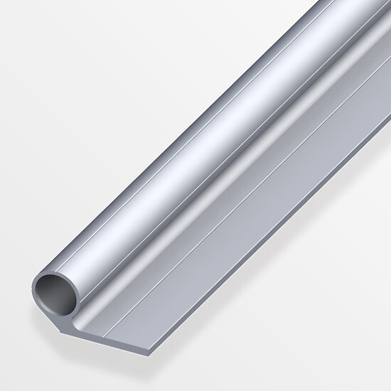 ALFER - Charnière courte pour M8 aluminium brut 1m - large