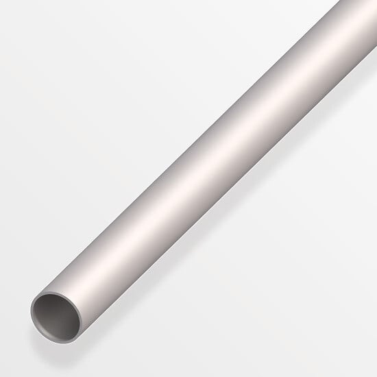 ALFER - Tube rond profilé à froid 10mm acier gris acier 1m - large