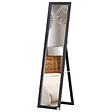 HOMCOM - Miroir sur pied et mural rectangulaire dim. 37L x 48l x 152H cm noir - vignette
