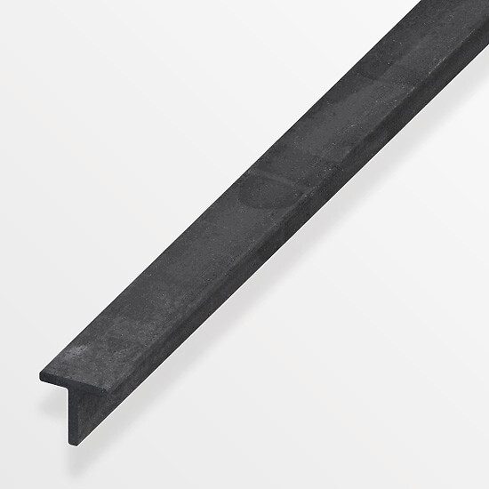 ALFER - Profilé en T 25x25x3.5mm acier laminé à chaud gris 1m - large