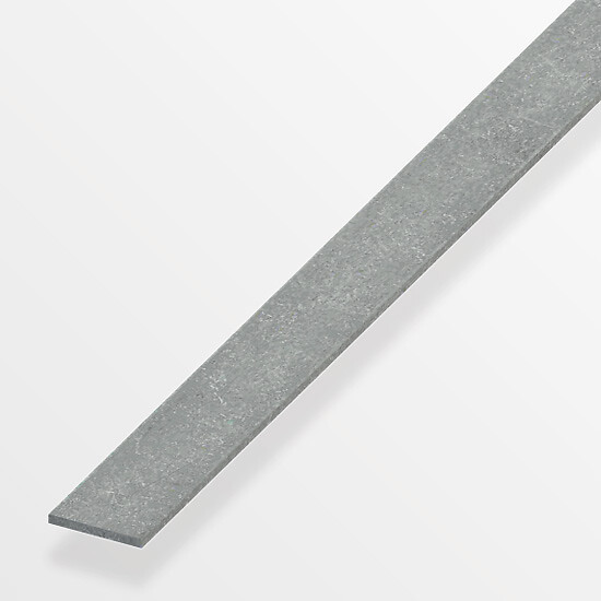 ALFER - Plat 20mm acier étiré gris acier 1m - large