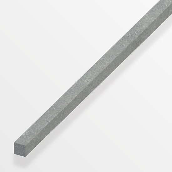 ALFER - Carré plein 7x7mm acier étiré gris acier 1m - large