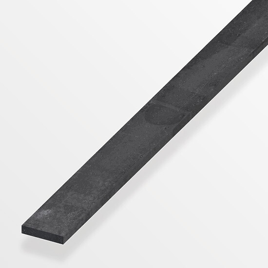 ALFER - Plat 20x4mm acier laminé à chaud gris acier 2m - large