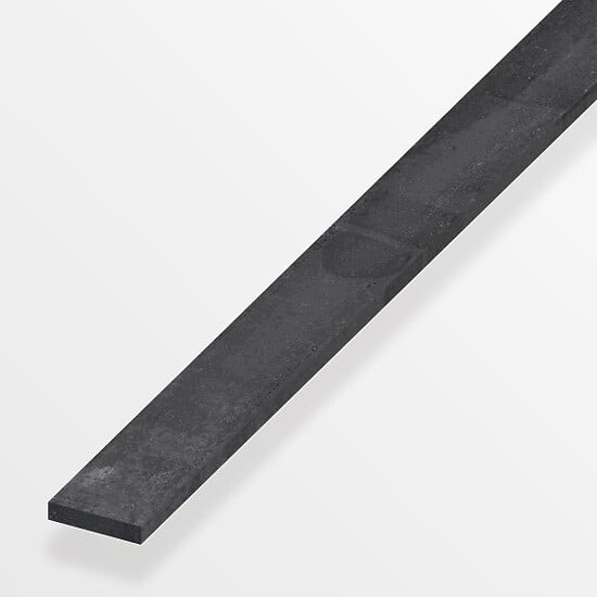 ALFER - Plat 30x6mm acier laminé à chaud gris acier 2m - large