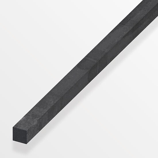ALFER - Carré plein 10x10mm acier laminé à chaud aluminium gris 2m - large