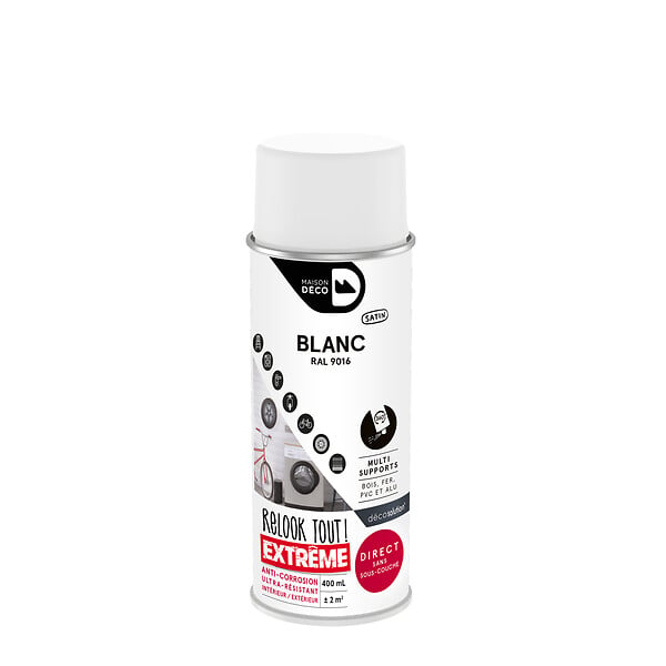 MAISON DECO - Bombe de peinture Relook Tout Extrême - Blanc - 400ml - large