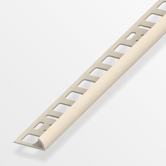ALFER - Arrêt carrelage arrondi PVC beige 10x2.5mm - large