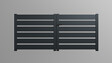 PORTAIL PACKIT - Portail aluminium battant SAH en kit + Motorisation dimension L.3500 (entre piliers) X H.1500 mm motorisation LOCKYVIA (à bras) Couleurs Gris (RAL 7016) - vignette