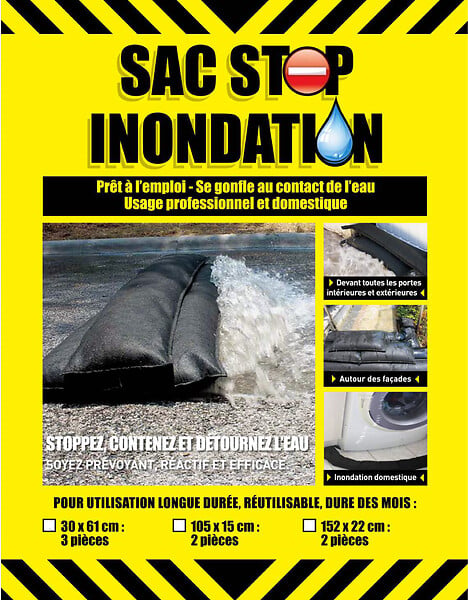 Lot de 2 sacs anti inondation 152 x 22 cm - large