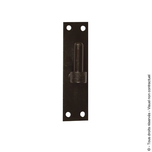 AFBAT - Gond sur platine bout carré Hauteur 180mm noir - large