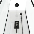 AURLANE - Cabine de douche carrée 70x70x225cm - extra blanc et profilé noir mat - LUNAR SQUARE 70 - vignette