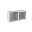 AURLANE - Etagère murale 40x20x20cm blanche de rangement 2 emplacements - PERSONALYZ DUO - vignette