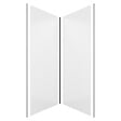 AURLANE - Pack de 2 Panneaux Muraux Aluminium BLANC 90+90x210 cm avec Profilés NOIR MAT - WALL'IT - vignette
