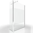 AURLANE - Paroi de Douche et Volet Pivotant 120+40x200 cm - Bande Dépolie - Barre de Fixation Chrome - vignette