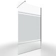 AURLANE - Paroi de Douche 120x200cm - Bande Miroir - Barre de Fixation Extensible et Profil Chrome - vignette
