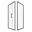 AURLANE - Porte de douche Pivotante et retour 90x90x200 - Profilés noir mat - CRUSH PIVOTANTE - vignette