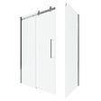 AURLANE - Porte de douche coulissante + retour 140X90cm - RAILROAD CHROMED 140 FRONT-90 - vignette