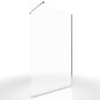 AURLANE - Paroi de douche a l'italienne - VERRE TRANSPARENT 6mm - paroi + Barre de fixation recoupable - vignette
