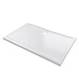 AURLANE - RECEVEUR DE DOUCHE A POSER EXTRA-PLAT EN ACRYLIQUE BLANC RECTANGLE - 140x90cm - BAC DE DOUCHE - vignette
