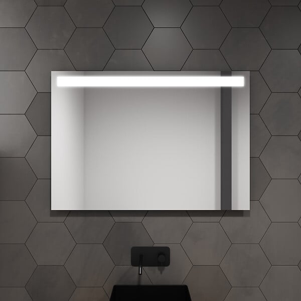 AURLANE - Miroir de salle de bain LED - 80x60cm - large