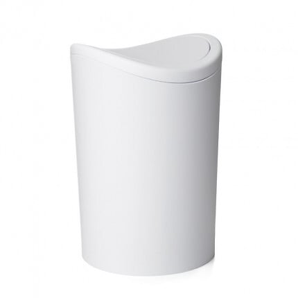 TATAY - Poubelle 6 litres Standard Blanc couvercle basculant - large