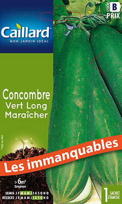 CAILLARD - Concombre vert long maraîcher - Graines potagères - Variété - large