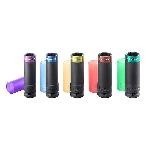 DEWALT - Jeu de 5 douilles longues pour clés à chocs 1/2" FACOM NSI.5LPB - large