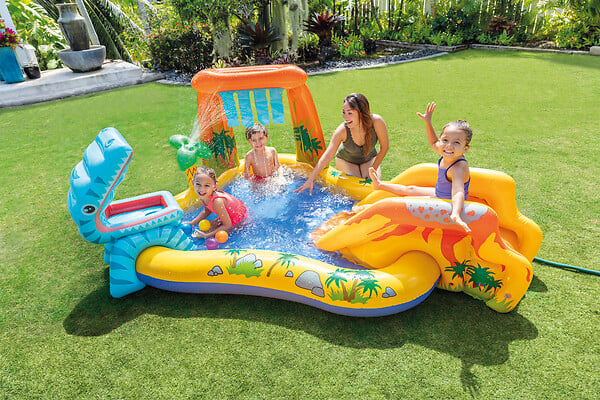 INTEX - Aire de jeux Jurassic - Multicolore - L.249xl.191xH.109cm - large