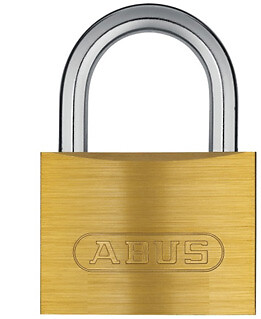 ABUS - Cadenas à clé laiton 713-60mm, 2 clés - large
