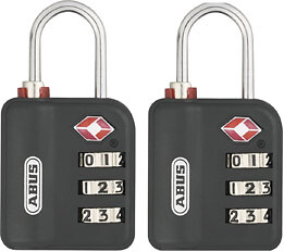 ABUS - Lot de 2 cadenas combinaison 3 chiffres 146 30mm TSA noir - large