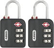 ABUS - Lot de 2 cadenas combinaison 3 chiffres 146 30mm TSA noir - vignette